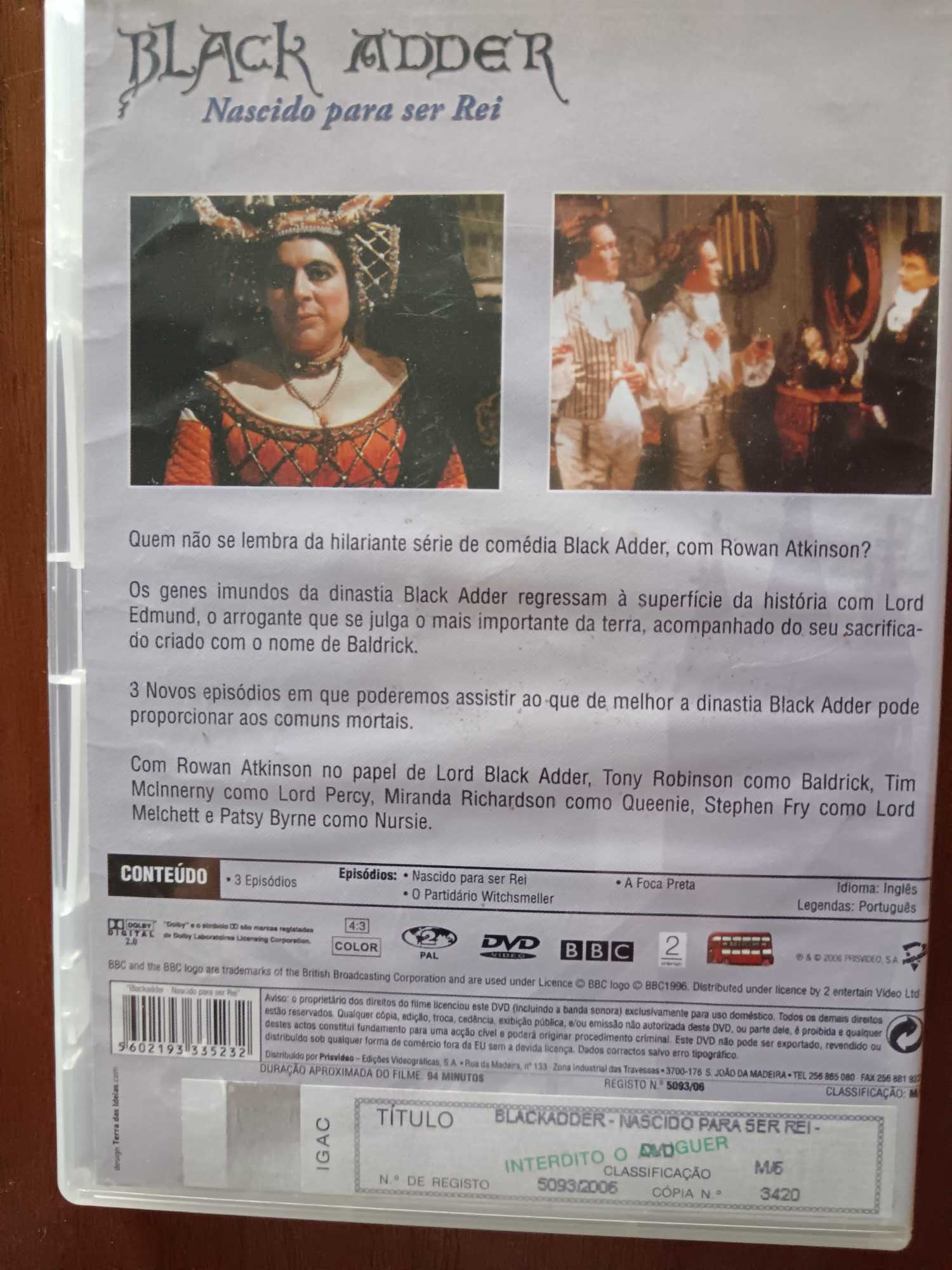 filme dvd original - black adder - nascido para ser rei