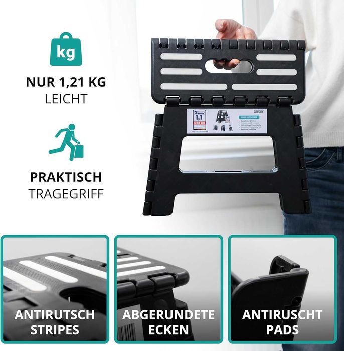 Alason Stołek Taboret krzesełko o wysokości 22 cm max do 150 kg