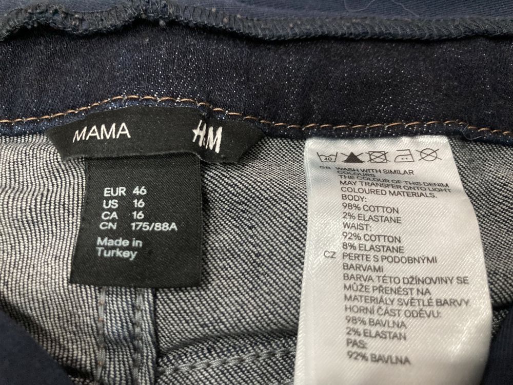 Spodnie ciążowe jeansy r. 46 XXL H&M