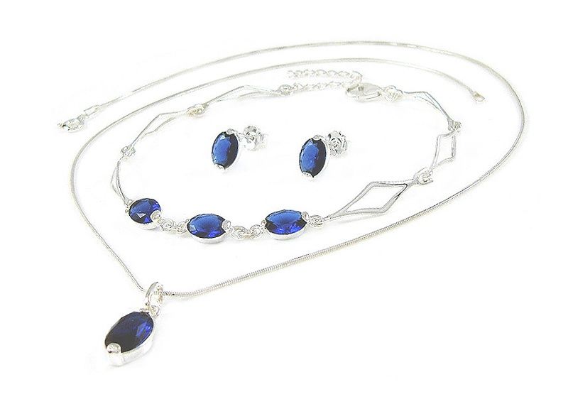 Mega Śliczny Srebrny Komplet 4 KOLORY