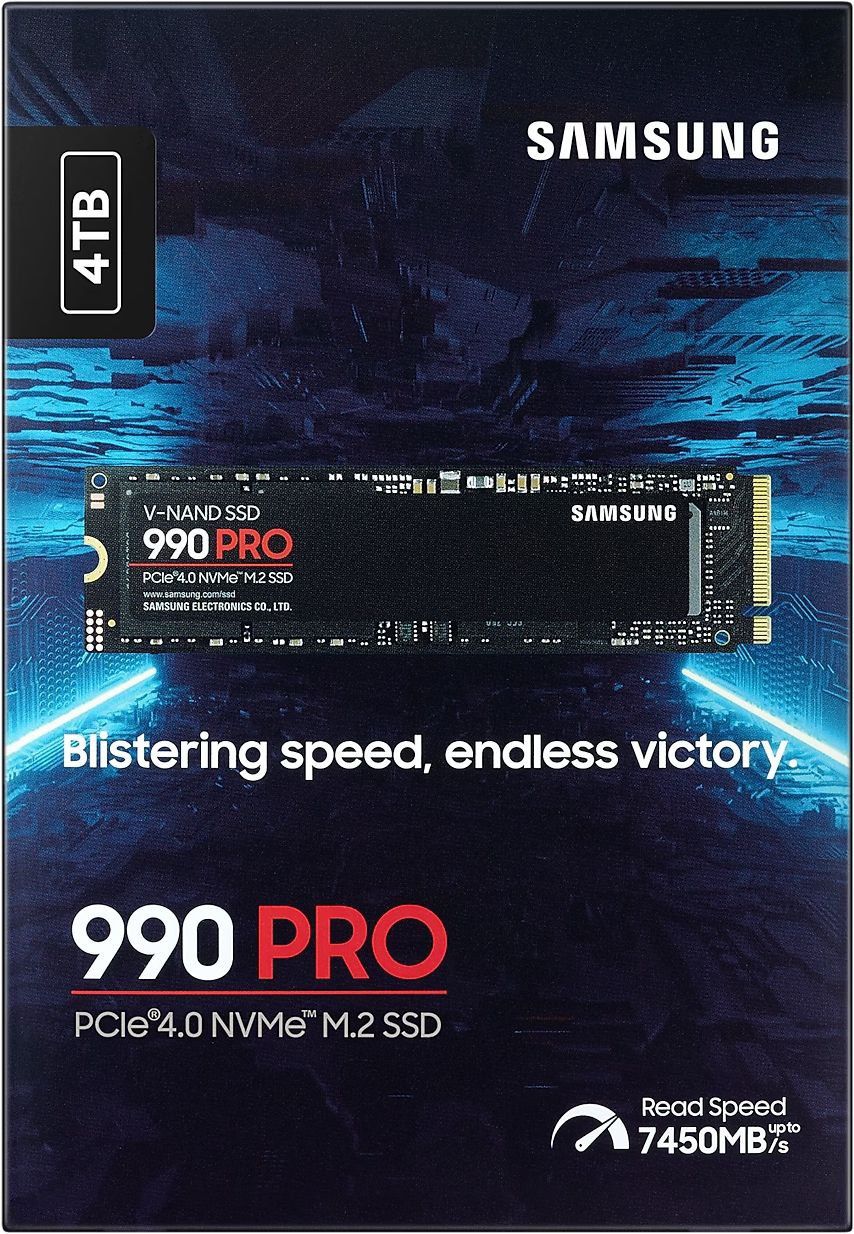 SSD диск Samsung 990 Pro 4TB M.2 PCIe 4.0 x4 NVMe 2.0 V-NAND 3bit MLC