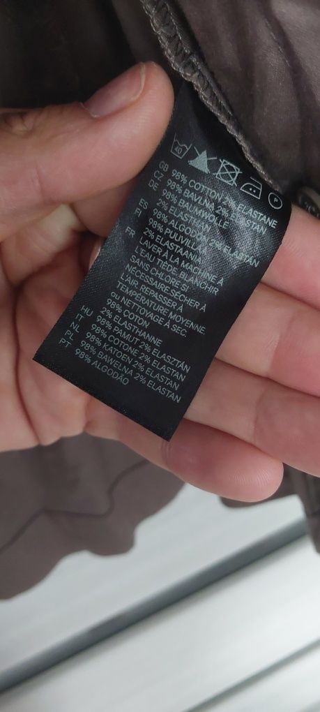 Sukienka rozpinana brazowa z paskiem S  M H&M