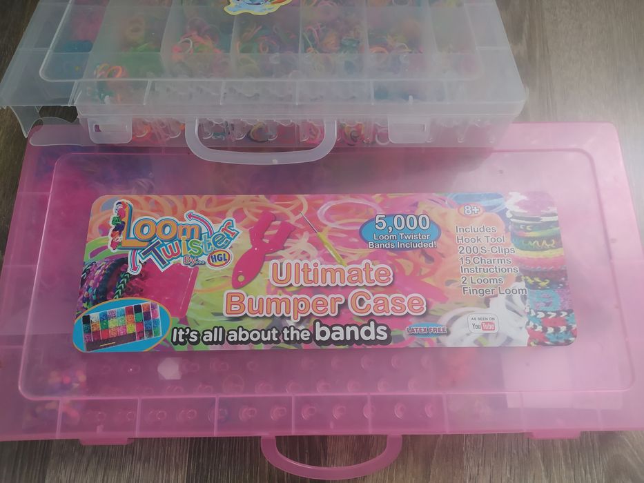 Великий набір резинок для плетіння 2шт+пакет брелків