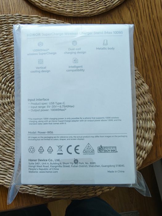 Ładowarka HONOR SuperCharge Wireless Charger Stand 100W. Nowa