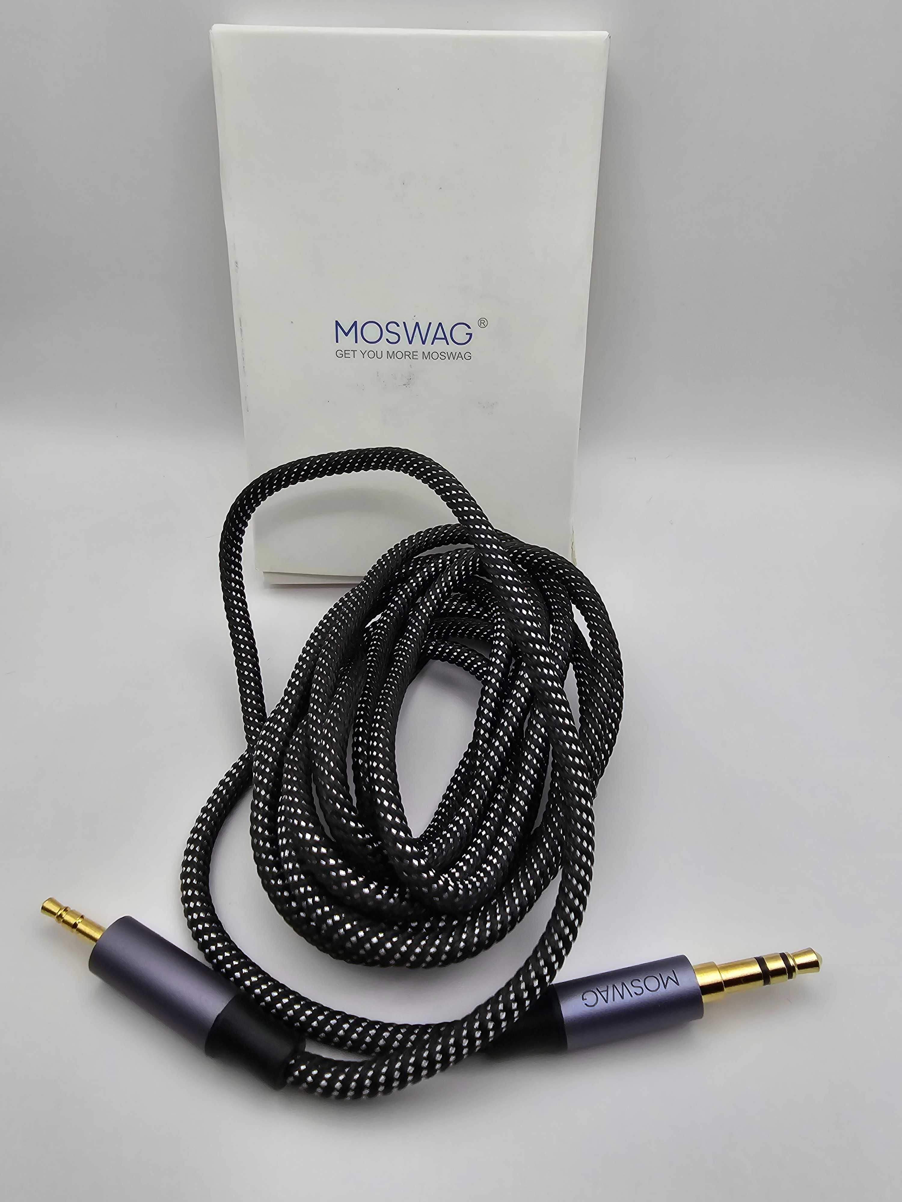 MOSWAG 2,5 mm męski na 3,5 mm męski stereofoniczny audio pomocniczy