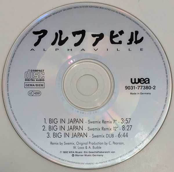Alphaville – Big In Japan Swemix Remix CD