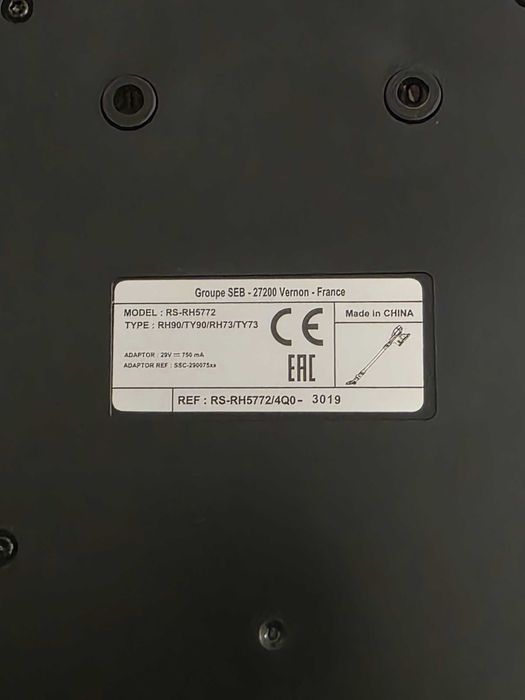 Suporte Parede com Carregador Aspiradores Rowenta