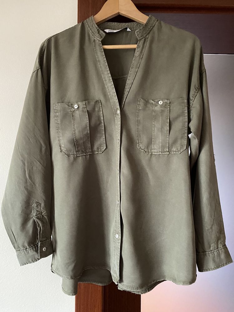 Zara koszula damska khaki rozmiar m