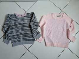 Dwa sweterki dla dziewczynki rozmiar 110 116 H&m