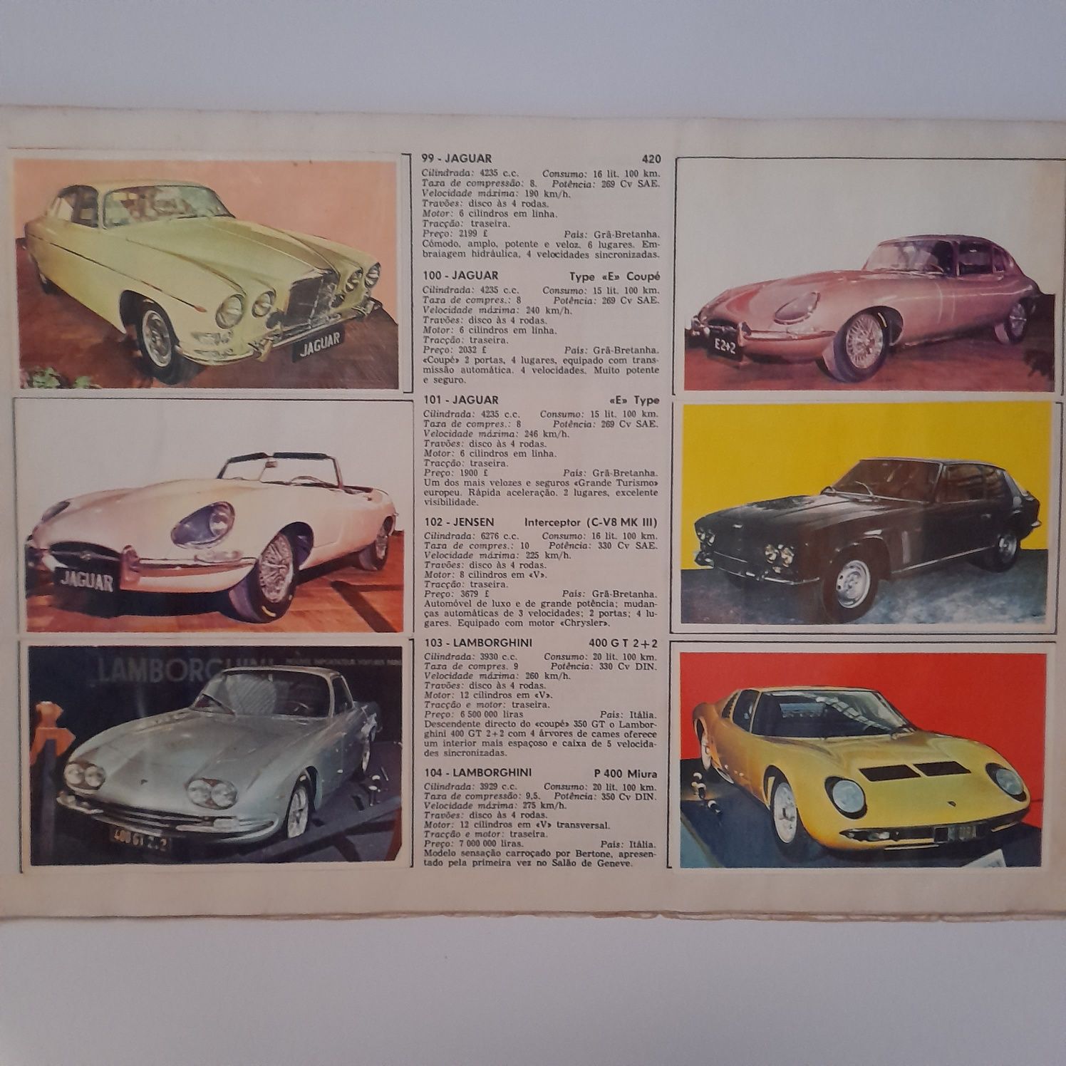 Caderneta de cromos Auto 1967.