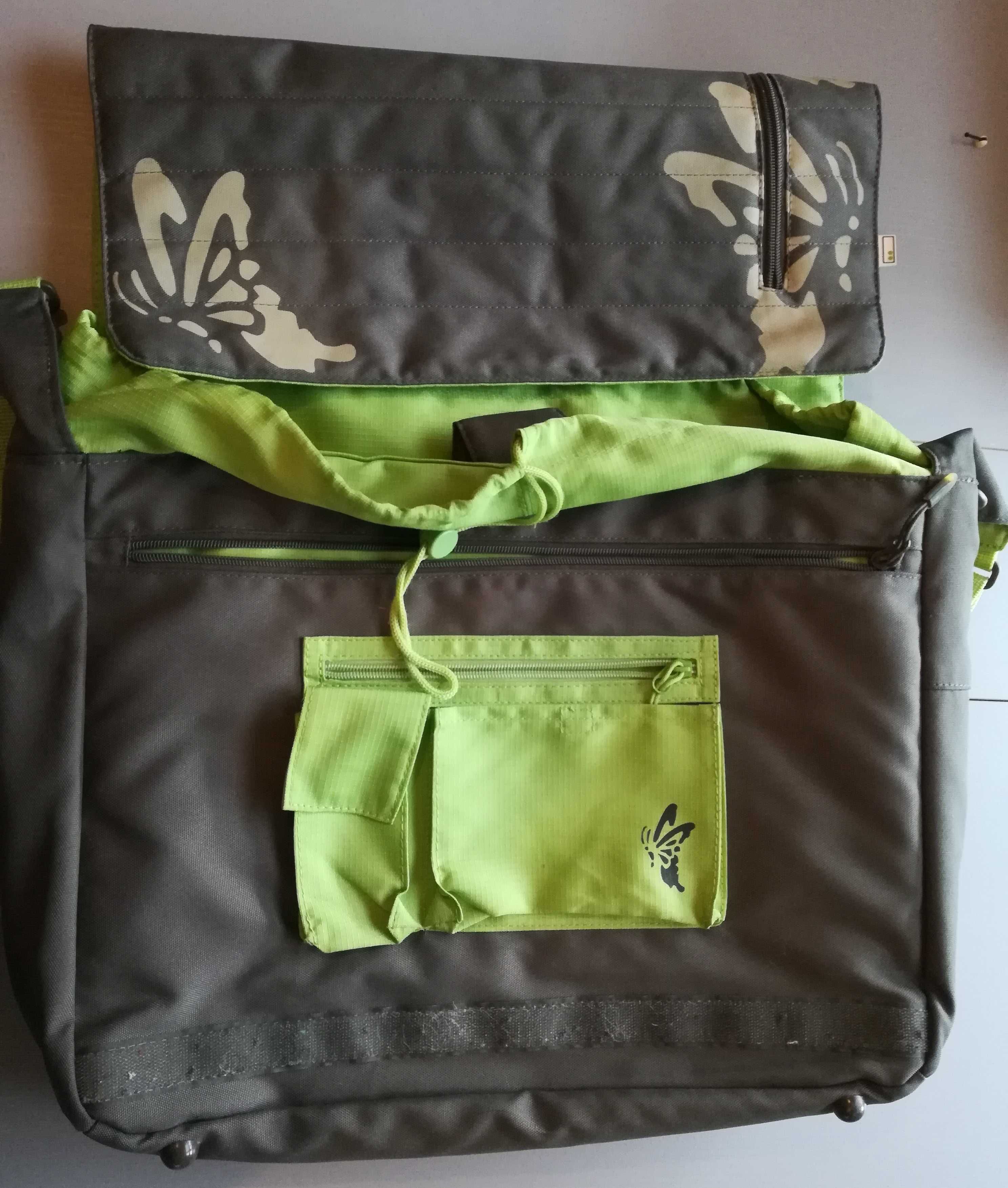 torba na ramię na laptop do szkoły na uczelnię pojemna stan bdb