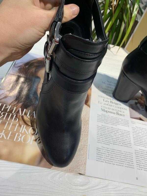Ботильоны, черные кожаные ботинки Michael Kors. Оригинал. Размер 36