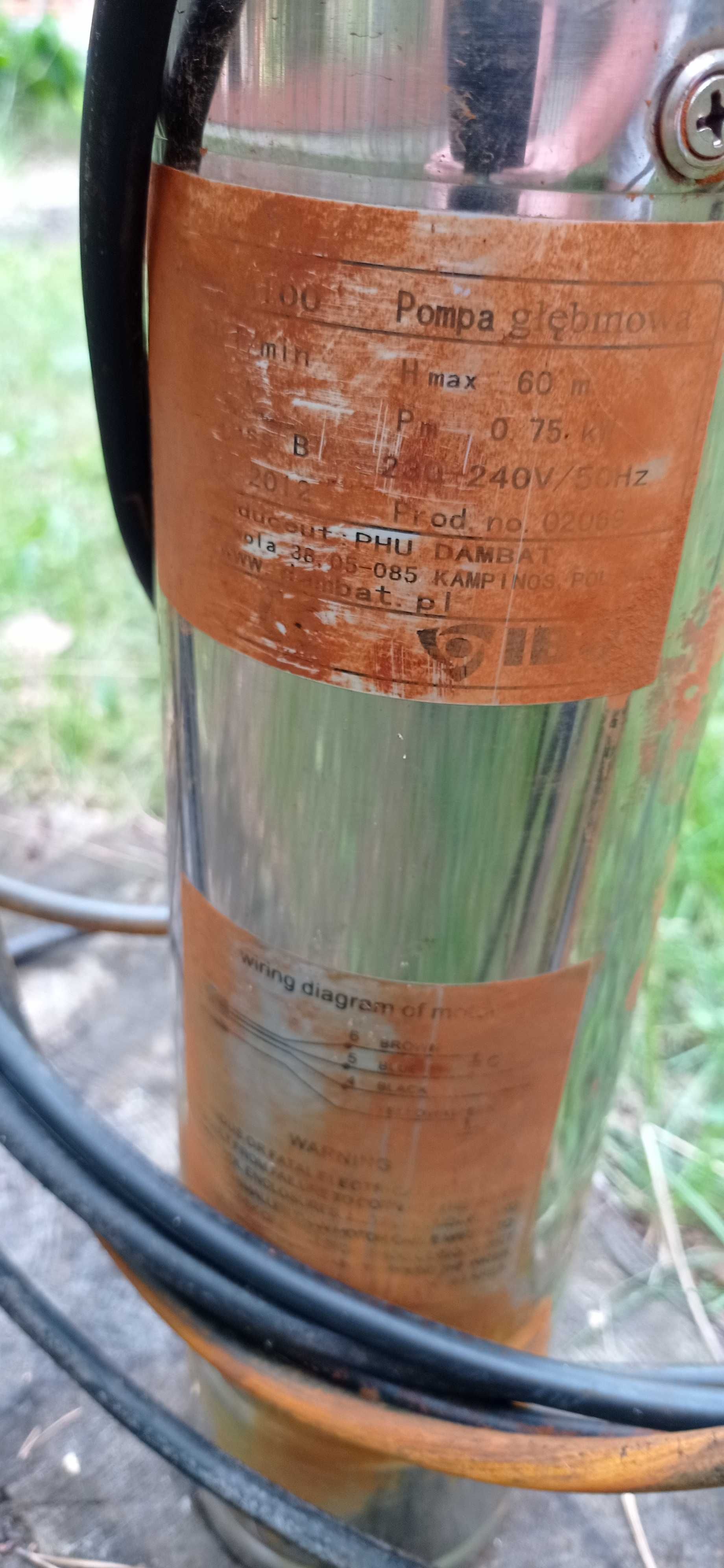 Pompa głębinowa Omnigena  SKM4 750 W 230 V uszkodzona