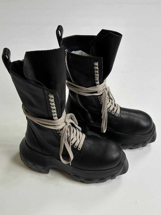 Rick Owens Dr. Martens Mega lace Tractor boots черевики чорні ботинки