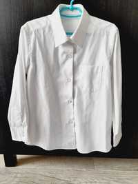 Biała koszula z długim rękawem 116cm