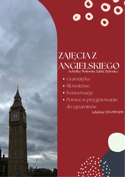 Korepetycje język angielski - Kobyłka/Wołomin/Ząbki/Zielonka