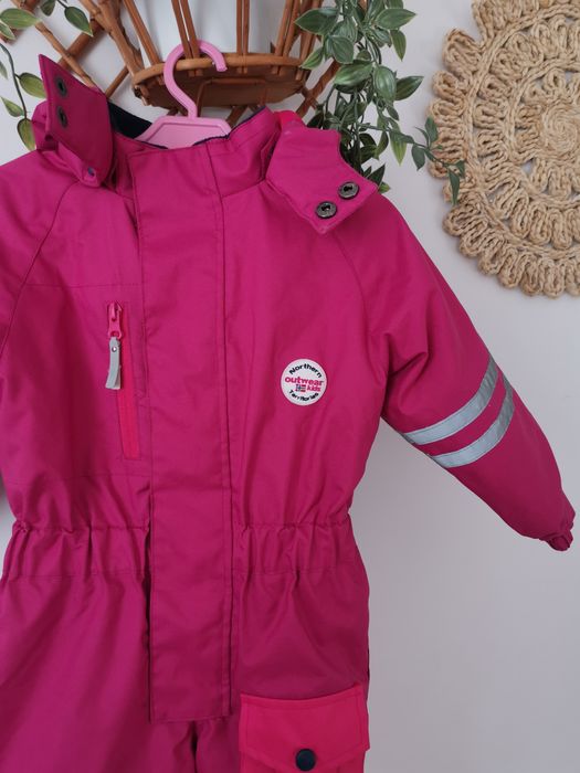 Norweski zimowy różowy kombinezon dla dziewczynki narciarski jednoczęś