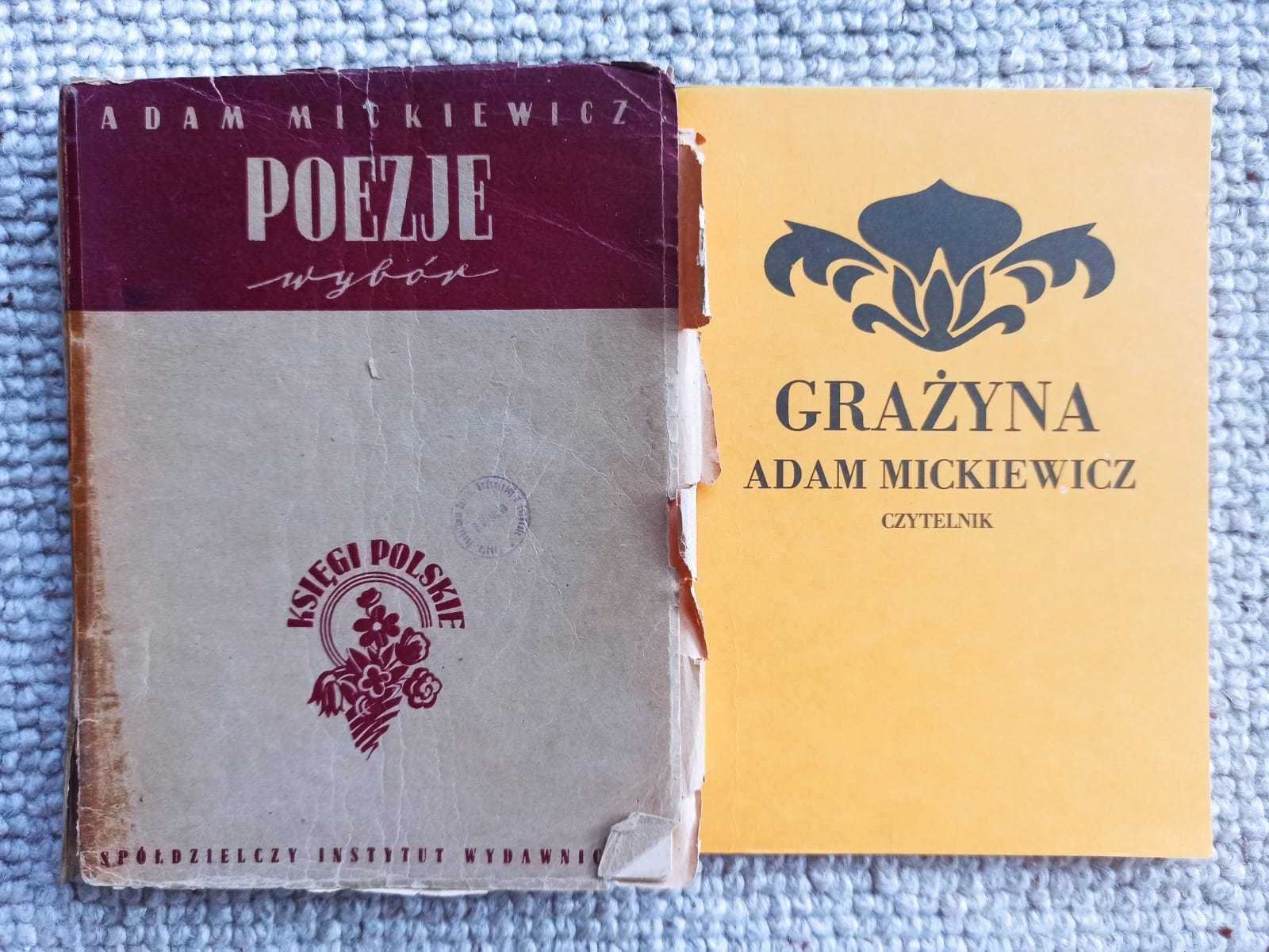 2 książki - Adam Mickiewicz - Wybór Poezji i Grażyna