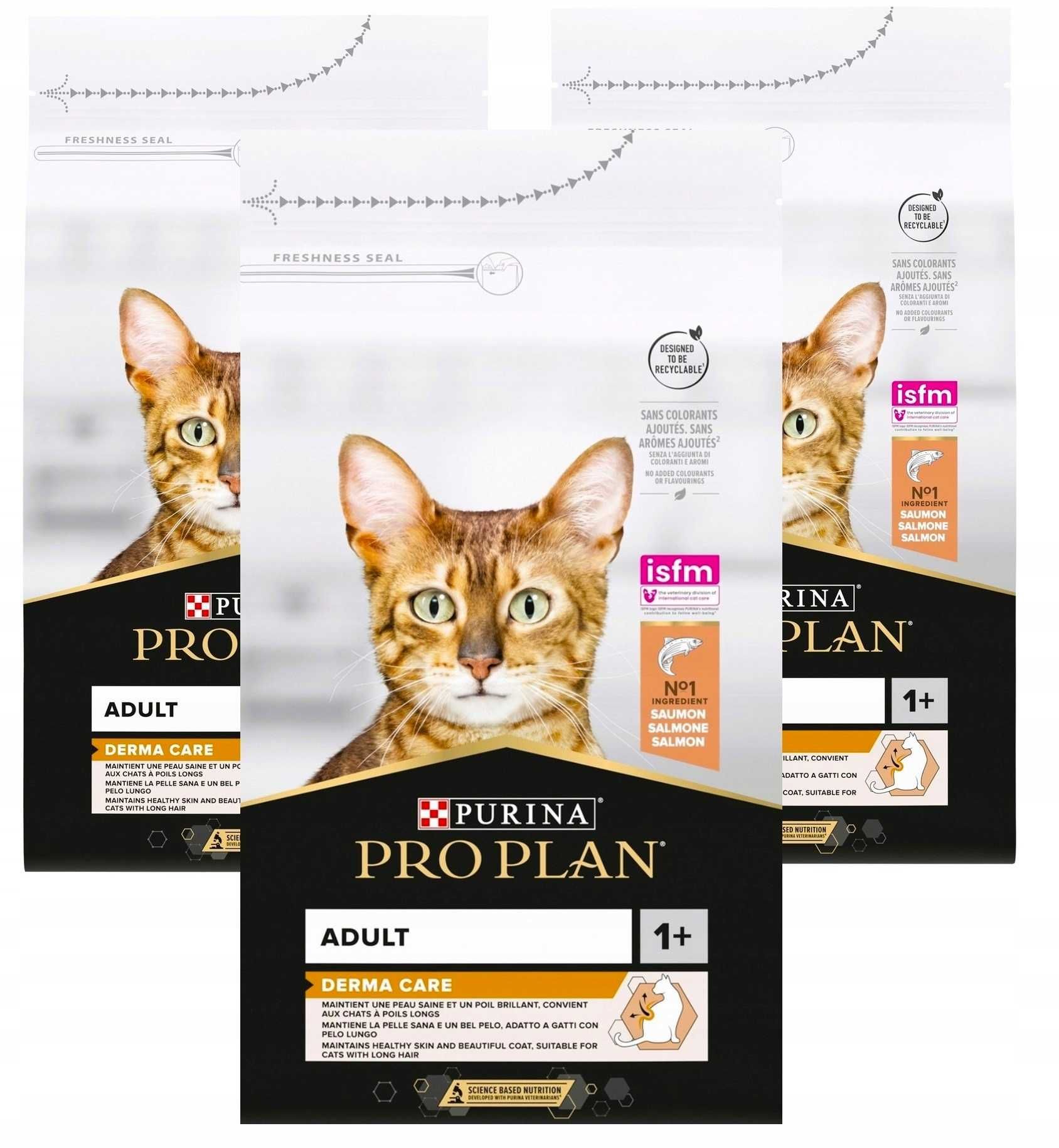 Sucha karma dla kota Pro Plan Adult Derma Care łosoś 3x 1.5 kg