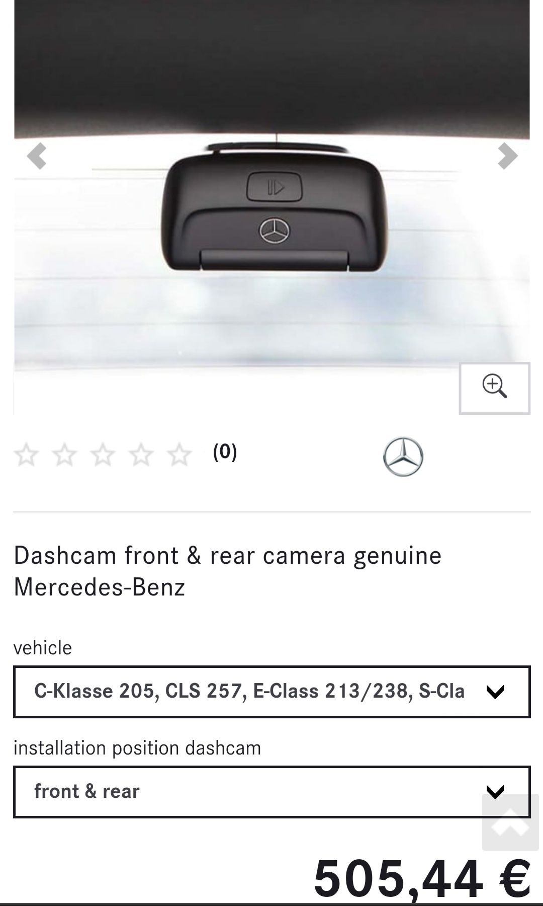 Câmera Dashcam Mercedes-Benz