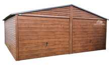 GARAŻ BLASZANY 6m x 5m Drewnopodobny 2x Brama Uchylna 6x5 GB193