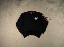 Bluza Alpha Industries S Czarna Nadruk Bawełniana Remove Before Flight
