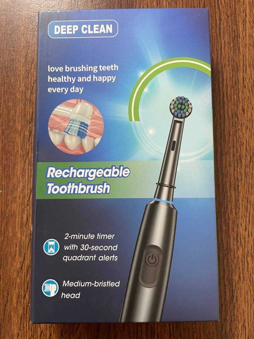 Електрична зубна щітка Deep clean з комплектом насадок