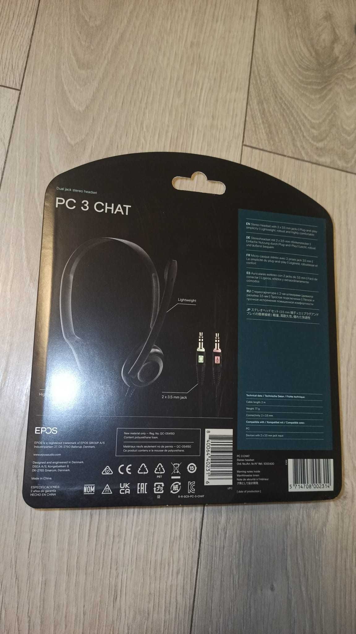 Słuchawki z mikrofonem przewodowe jack Epos PC3 Chat Sennheiser Poznań