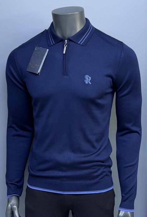 Чоловічий джемпер поло трикотаж stefano ricci