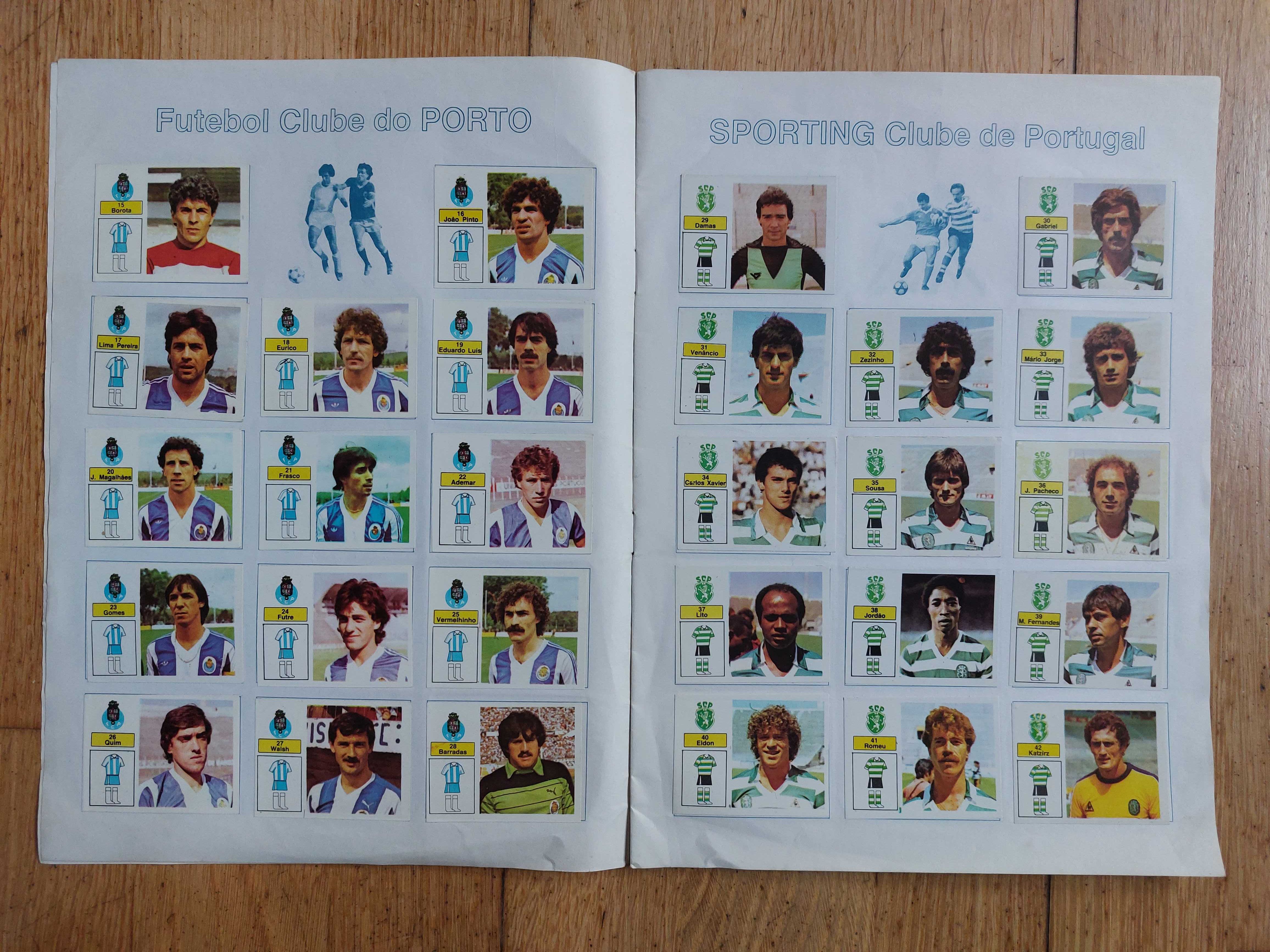 Caderneta de cromos "Futebol 1ª Divisão 84/85" - Completa