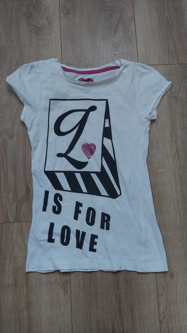 koszulka dziewczęca tshirt bluzka r. 134