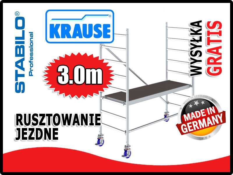 Rusztowanie aluminiowe KRAUSE Stabilo WĄSKIE wys.rob od 3,0m - 14,4m