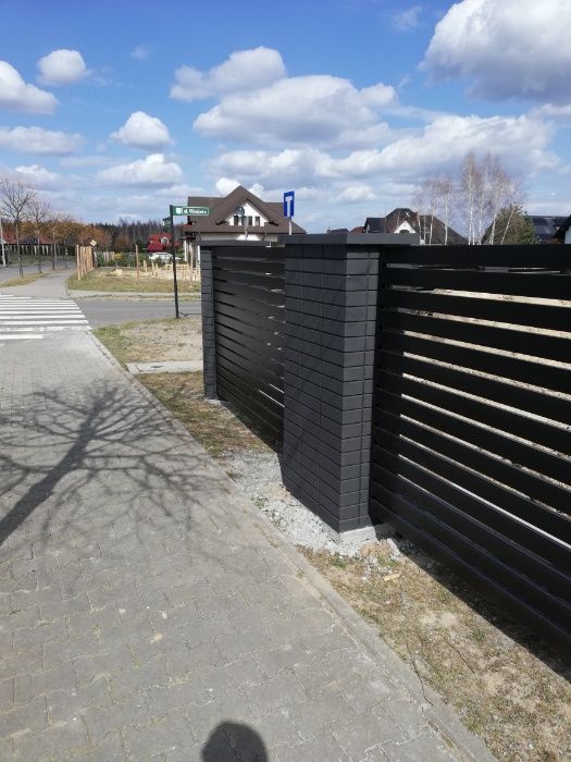NOWOCZESNE OGRODZENIE ala klinkier imitacja klinkieru PALISADA slupek