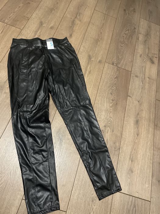 Getry legginsy imitacja skóry