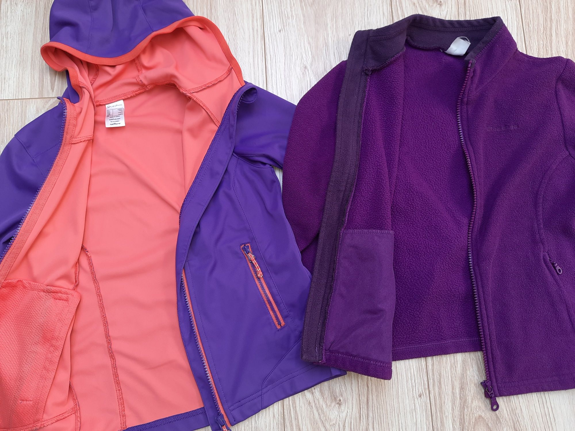 Decathlon 116-122 SOFTSHELL i POLAR Quechua bluza komplet