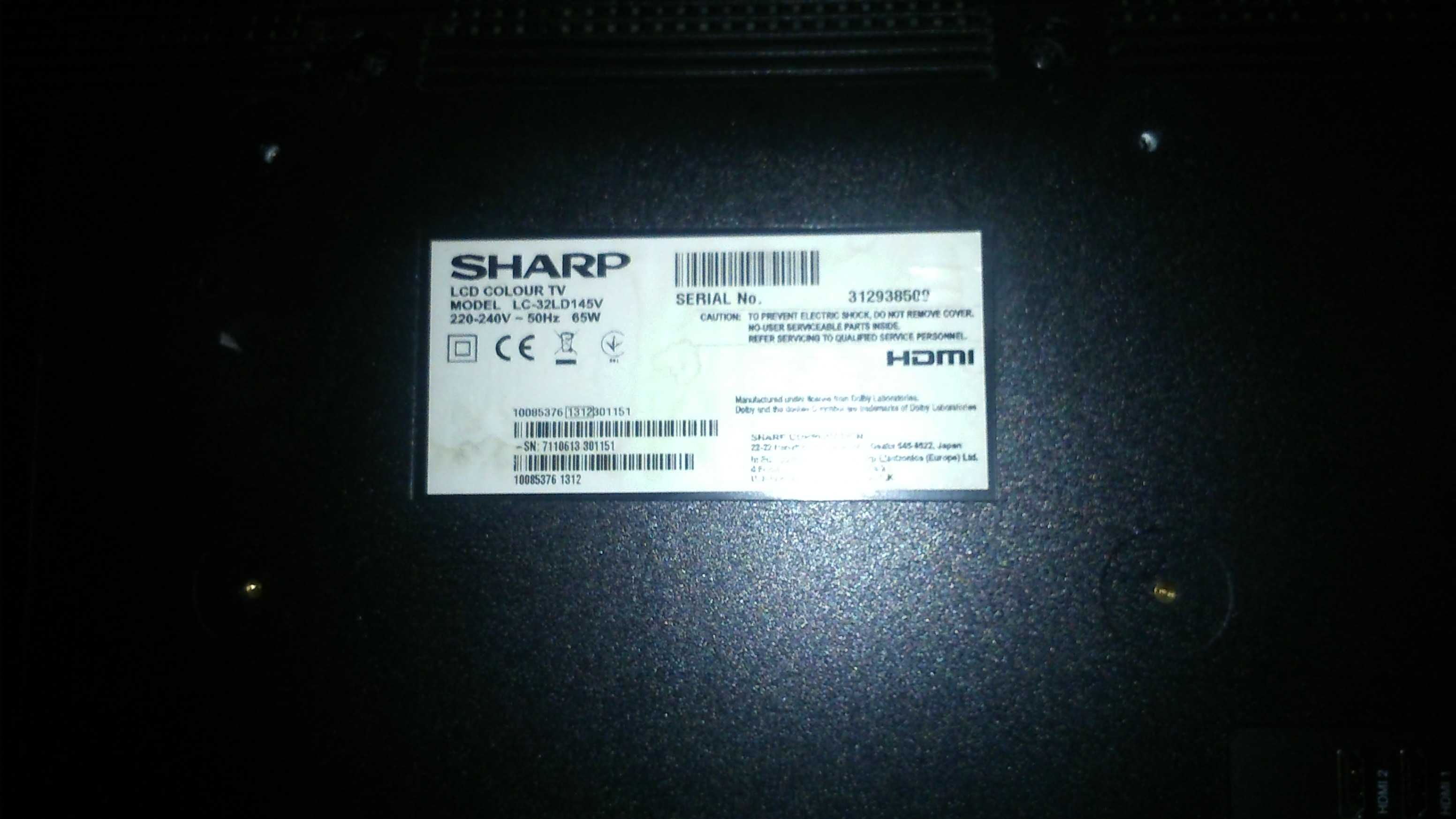 Sharp lc-32ld145v Led Części płyta główna zasilacz
