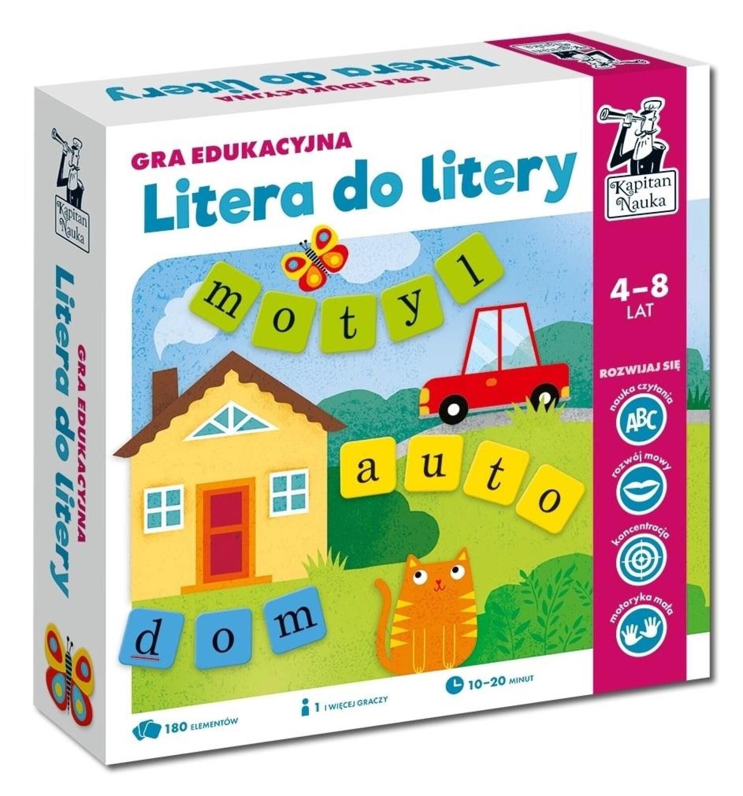 Kapitan Nauka. Litera do litery 4-8 lat Kapitan Nauka pudełko,255x255