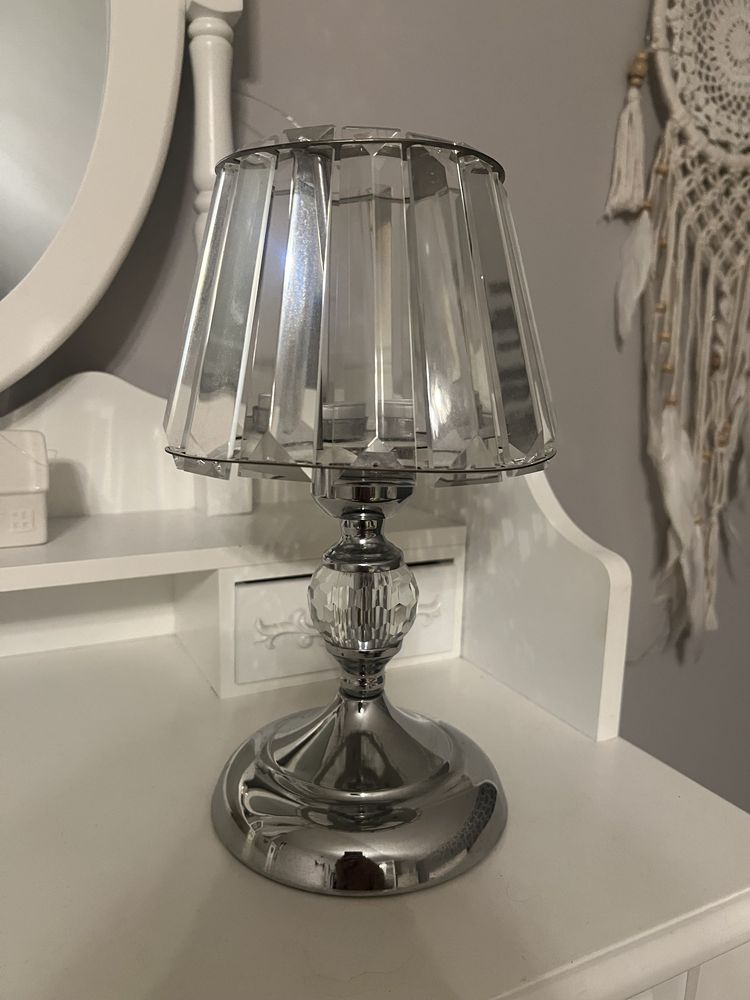 Świecznik lampion glamour srebrny home you