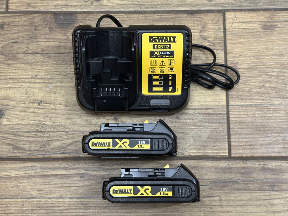 [Zestaw] 2x Bateria akumulator 18V 1,5AH + ładowarka DCB112 DeWalt