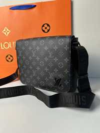 Torebka na ramię Louis Vuitton listonoszka Monogram czarna torba LV
