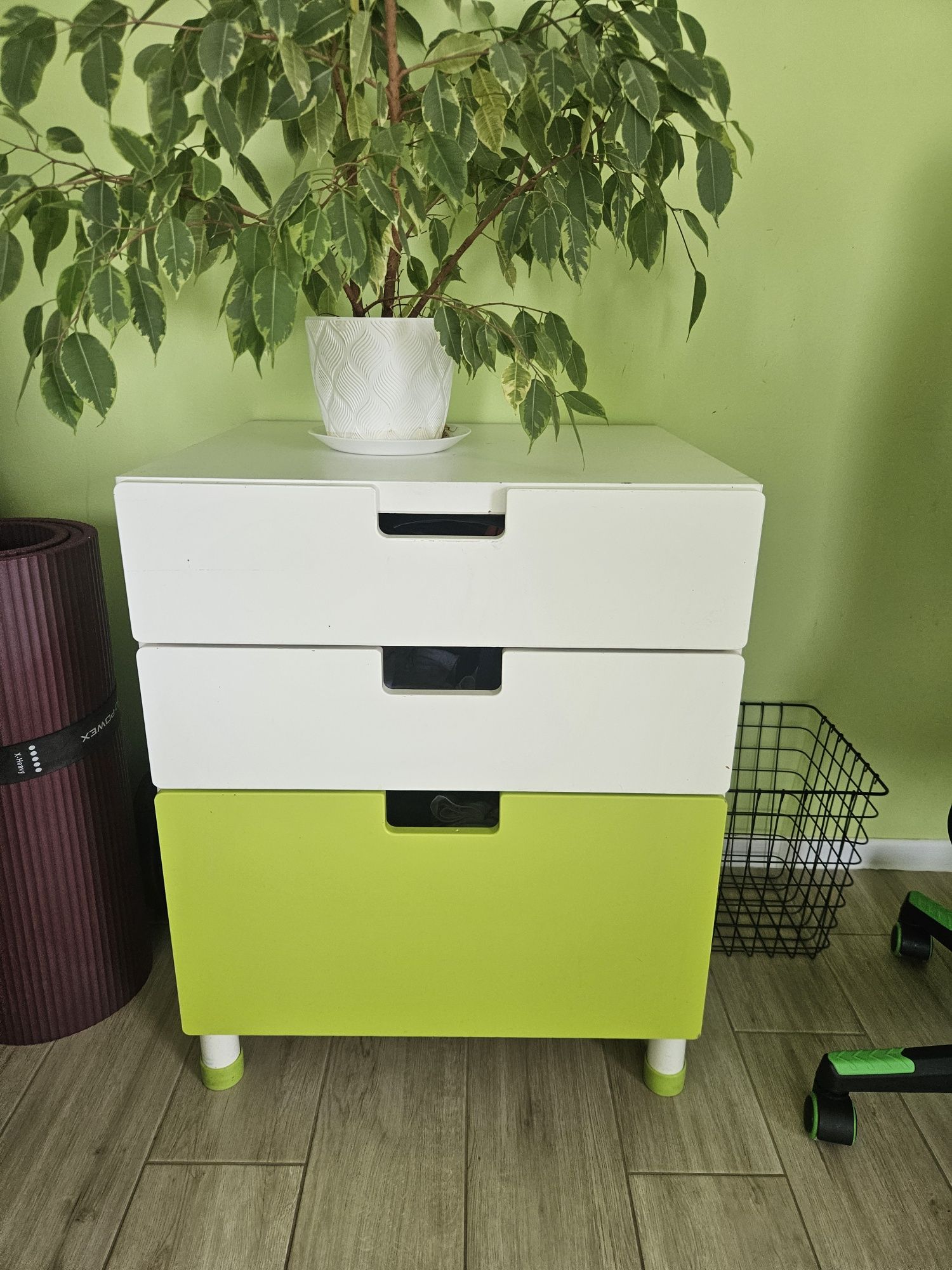Zestaw mebli młodzieżowych IKEA SAMSTAD + łóżko piętrowe z drewna