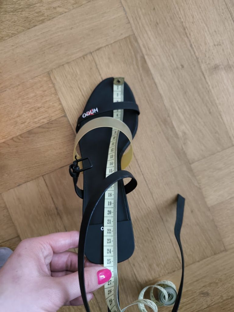 Sandały na obcasie damskie Hugo Boss