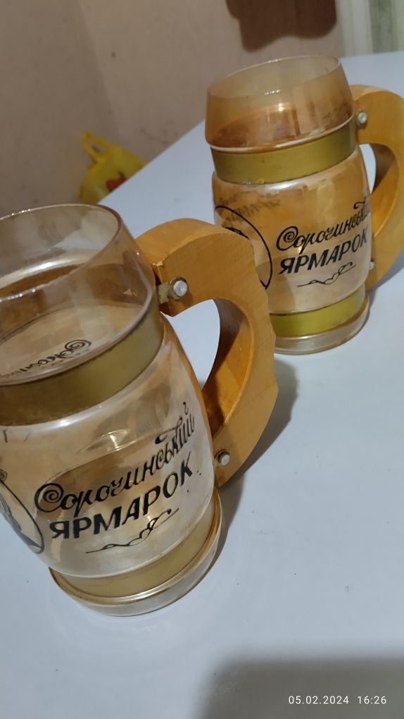 Скляні фужери, рюмки , стакани  часів СРСР