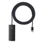 Baseus Lite Series Hub 4-Portowy (usb-a do 4xUSB-A 3.0) 2m czarny (wkq