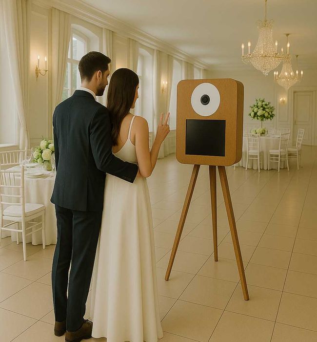 FOTOBUDKA RETRO drewniana boho fotolustro PRODUCENT