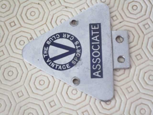 rara placa clube vintage car sports car associate metal