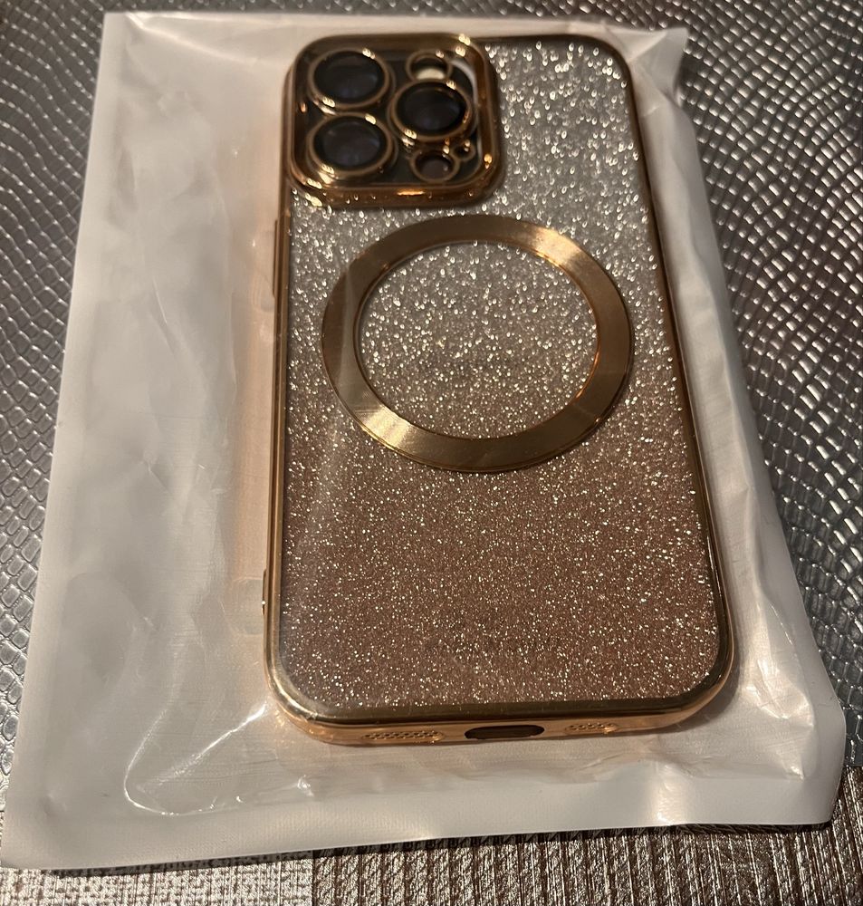 Case iphone 13 Pro nowy złoty ze srebrnym