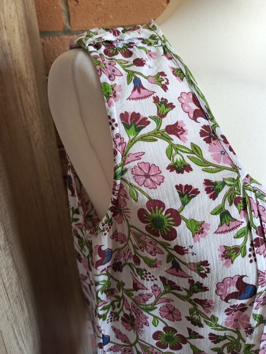 lniana bluzka Marks & Spencer L 100% len w kwiaty