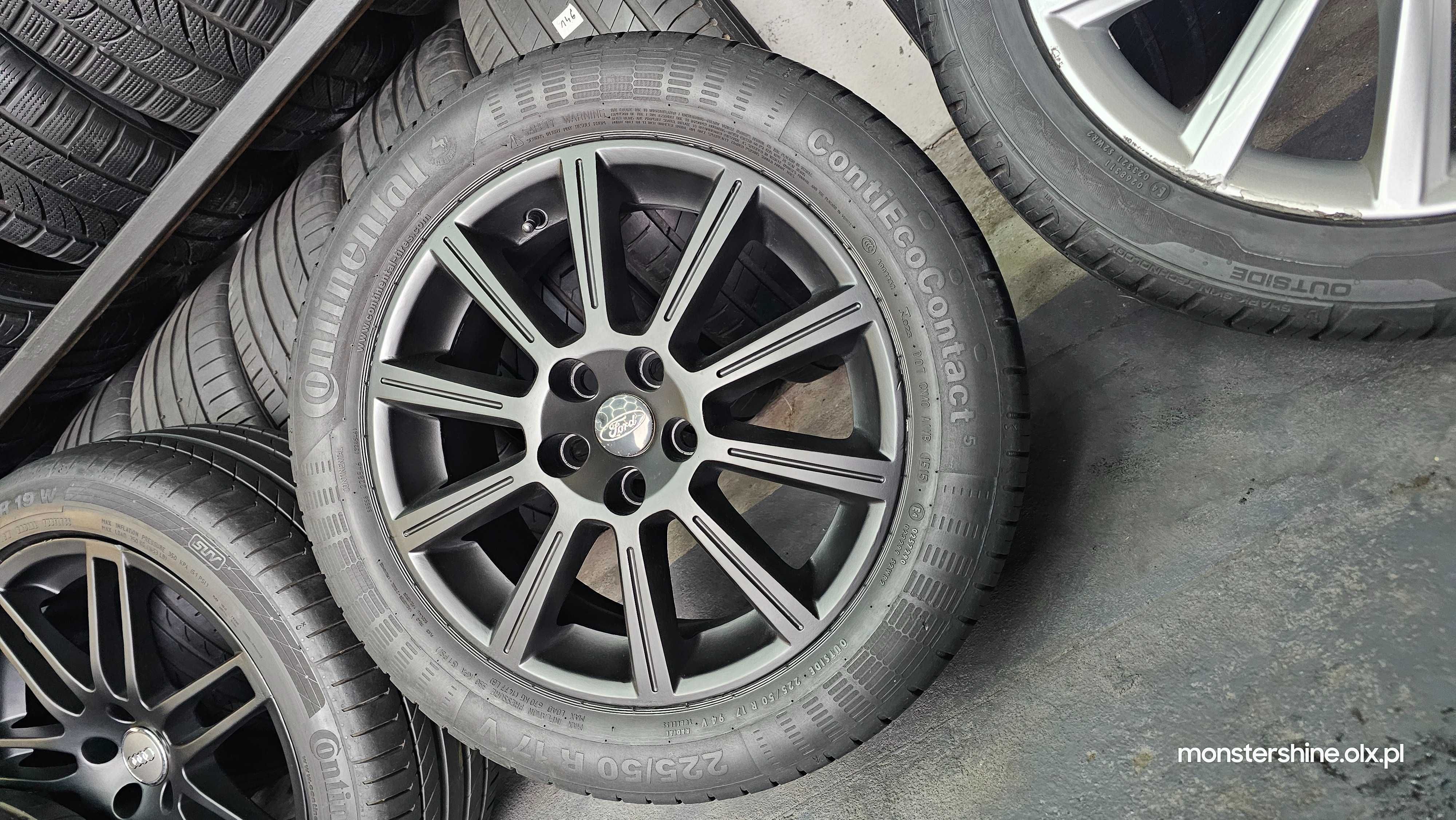 Alufelgi Ford OEM 5x108/17 opony letnie Continental 225/50/17-zamiana