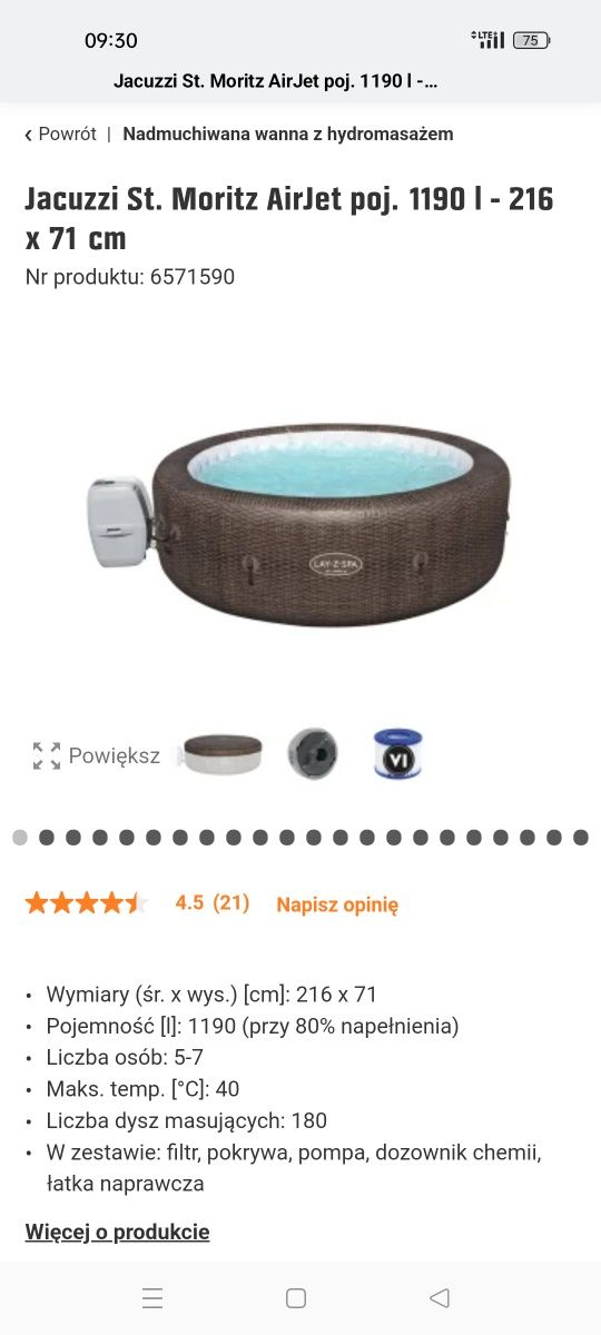 Jacuzzi LAY-Z SPA 216x71